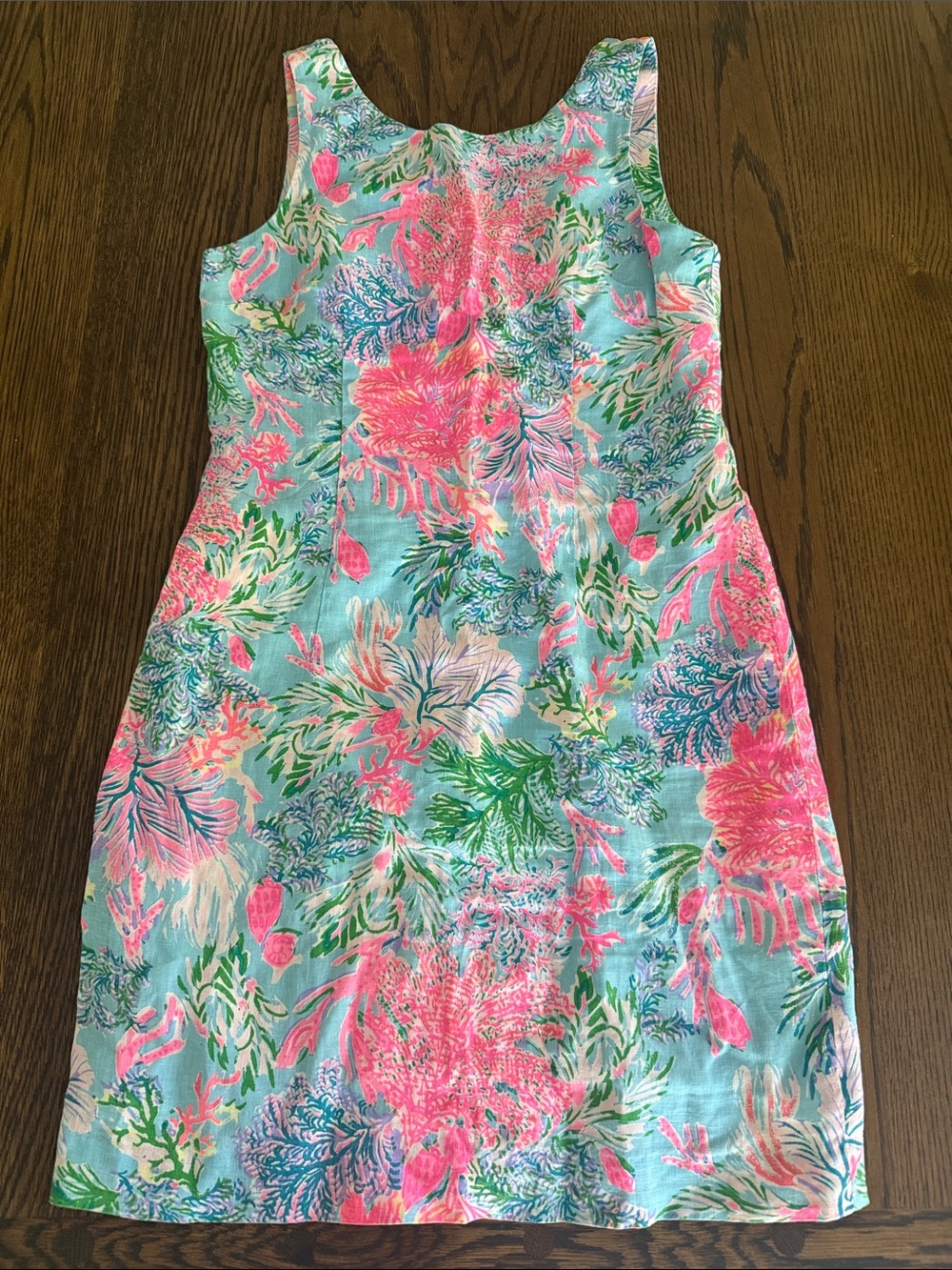 Lilly Pulitzer Turquoise, Pink and Green Floral Shift Dress